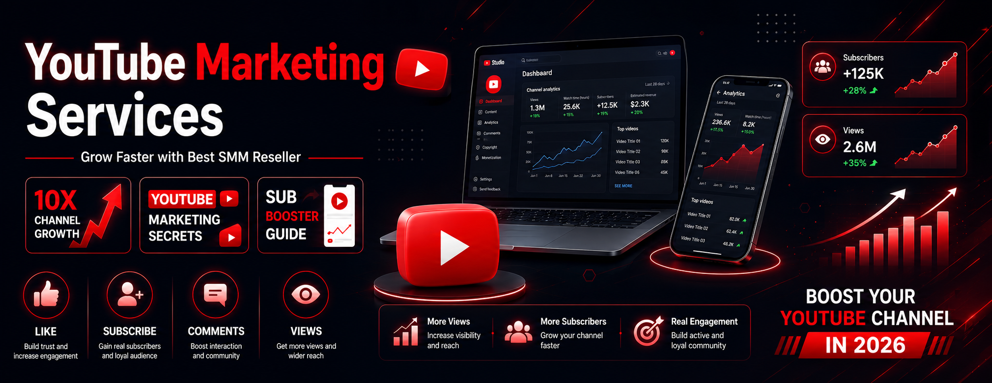 YouTube Marketing Services: Grow Your Channel Faster with Best SMM Reseller